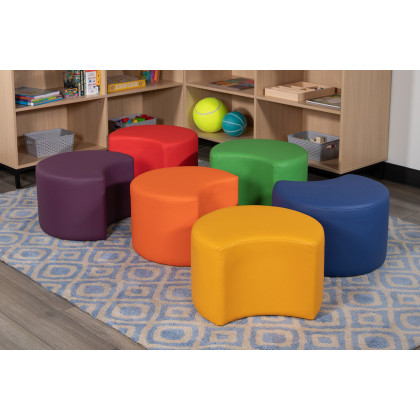 BLNK Nicholas Moon Flexible Soft Seating - Yellow, 12"H Seat