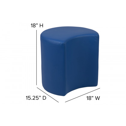 BLNK Nicholas Moon Flexible Soft Seating - Blue, 18"H Seat