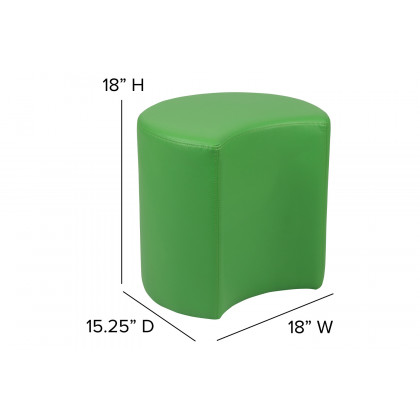 BLNK Nicholas Moon Flexible Soft Seating - Green, 18"H Seat