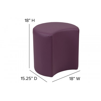 BLNK Nicholas Moon Flexible Soft Seating - Purple, 18"H Seat