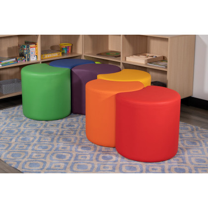 BLNK Nicholas Moon Flexible Soft Seating - Yellow, 18"H Seat