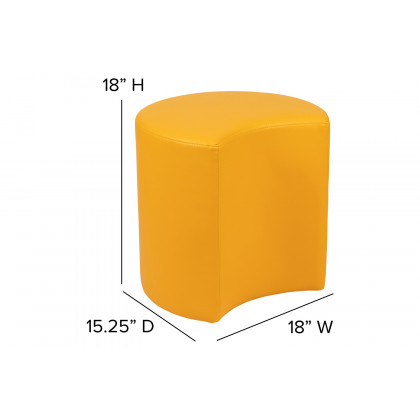 BLNK Nicholas Moon Flexible Soft Seating - Yellow, 18"H Seat
