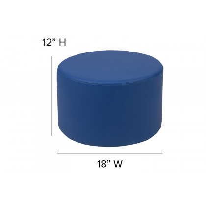 BLNK Nicholas Circle Flexible Soft Seating - Blue, 12"H Seat