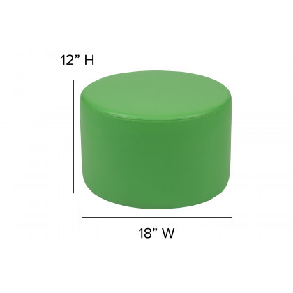 BLNK Nicholas Circle Flexible Soft Seating - Green, 12"H Seat