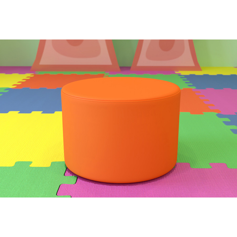 BLNK Nicholas Circle Flexible Soft Seating - Orange, 12"H Seat