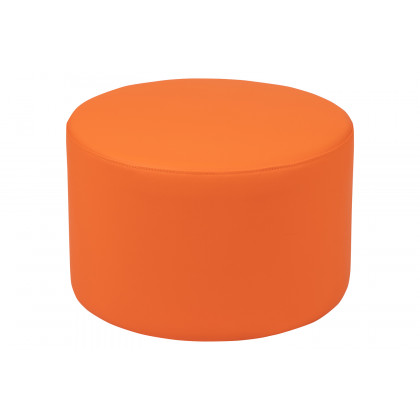 BLNK Nicholas Circle Flexible Soft Seating - Orange, 12"H Seat