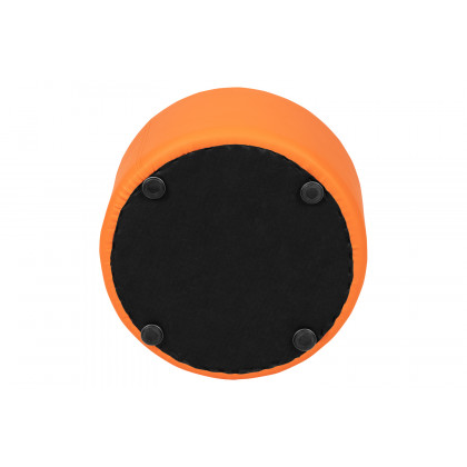 BLNK Nicholas Circle Flexible Soft Seating - Orange, 12"H Seat