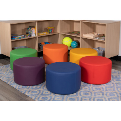 BLNK Nicholas Circle Flexible Soft Seating - Purple, 12"H Seat