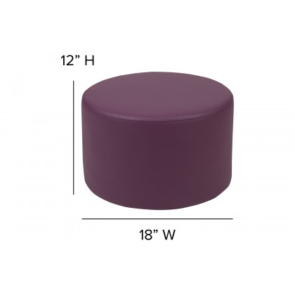 BLNK Nicholas Circle Flexible Soft Seating - Purple, 12"H Seat