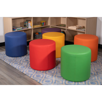 BLNK Nicholas Circle Flexible Soft Seating - Blue, 18"H Seat