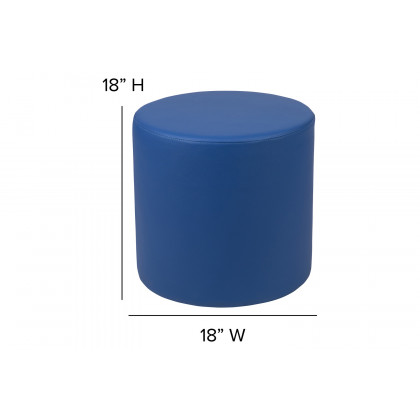 BLNK Nicholas Circle Flexible Soft Seating - Blue, 18"H Seat