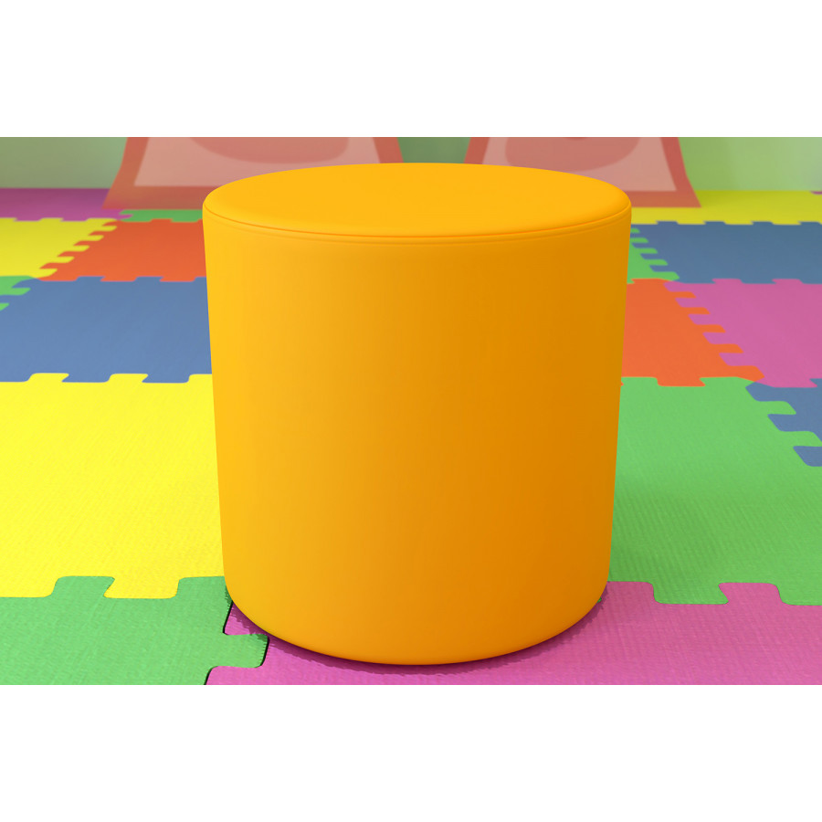 BLNK Nicholas Circle Flexible Soft Seating - Yellow, 18"H Seat