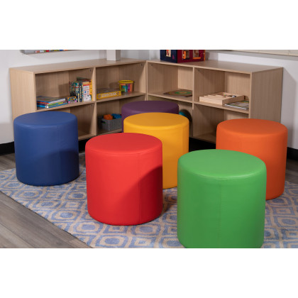 BLNK Nicholas Circle Flexible Soft Seating - Yellow, 18"H Seat