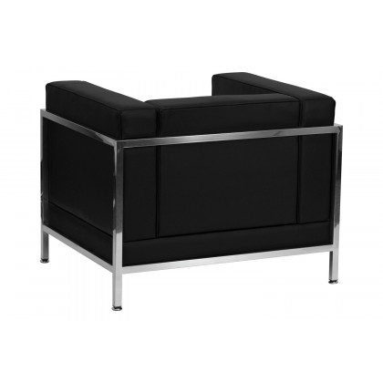 BLNK HERCULES Imagination Series LeatherSoft Contemporary Chair with Encasing Frame - Black