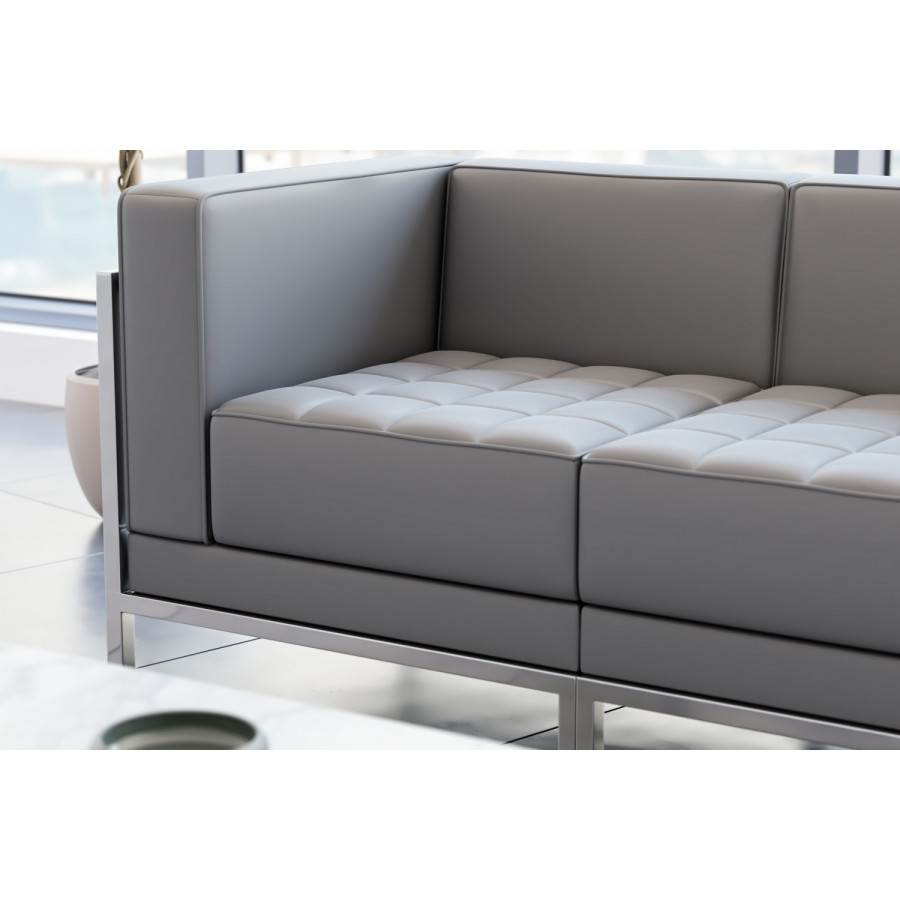 BLNK - HERCULES Imagination Series LeatherSoft Contemporary Left Corner Chair with Encasing Frame