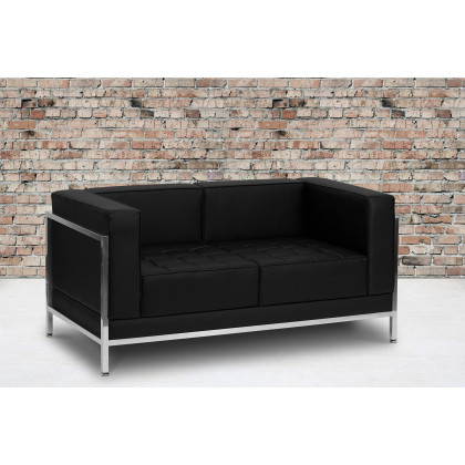 BLNK - HERCULES Imagination Series LeatherSoft Contemporary Loveseat with Encasing Frame