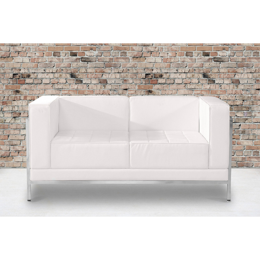 BLNK - HERCULES Imagination Series LeatherSoft Contemporary Loveseat with Encasing Frame