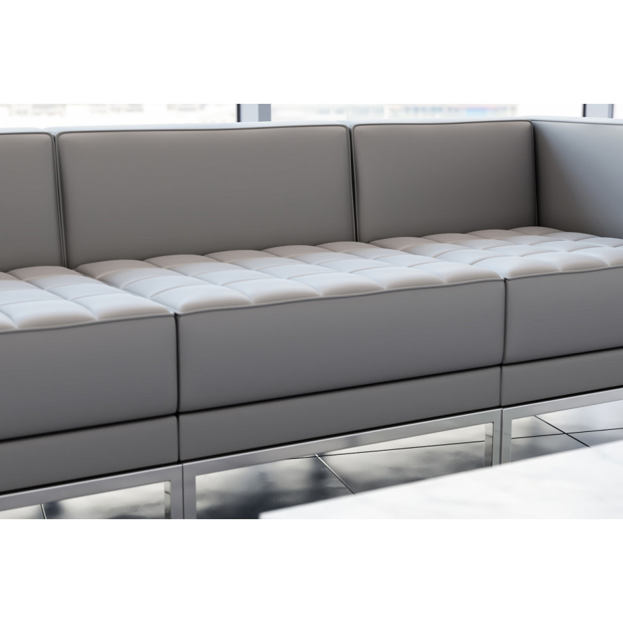 BLNK HERCULES Imagination Series LeatherSoft Contemporary Middle Chair - Gray