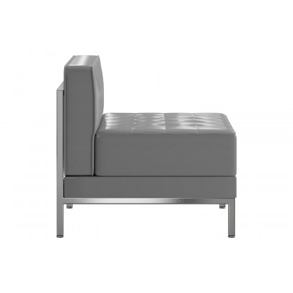BLNK HERCULES Imagination Series LeatherSoft Contemporary Middle Chair - Gray