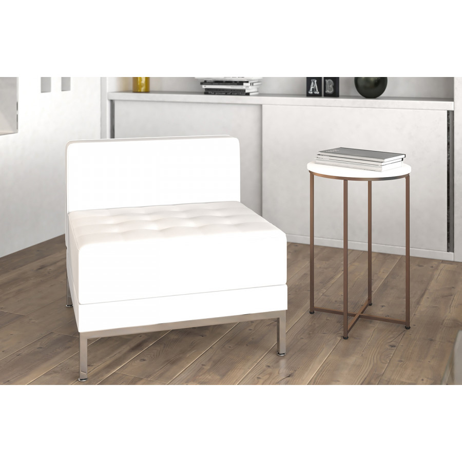 BLNK HERCULES Imagination Series LeatherSoft Contemporary Middle Chair - Melrose White