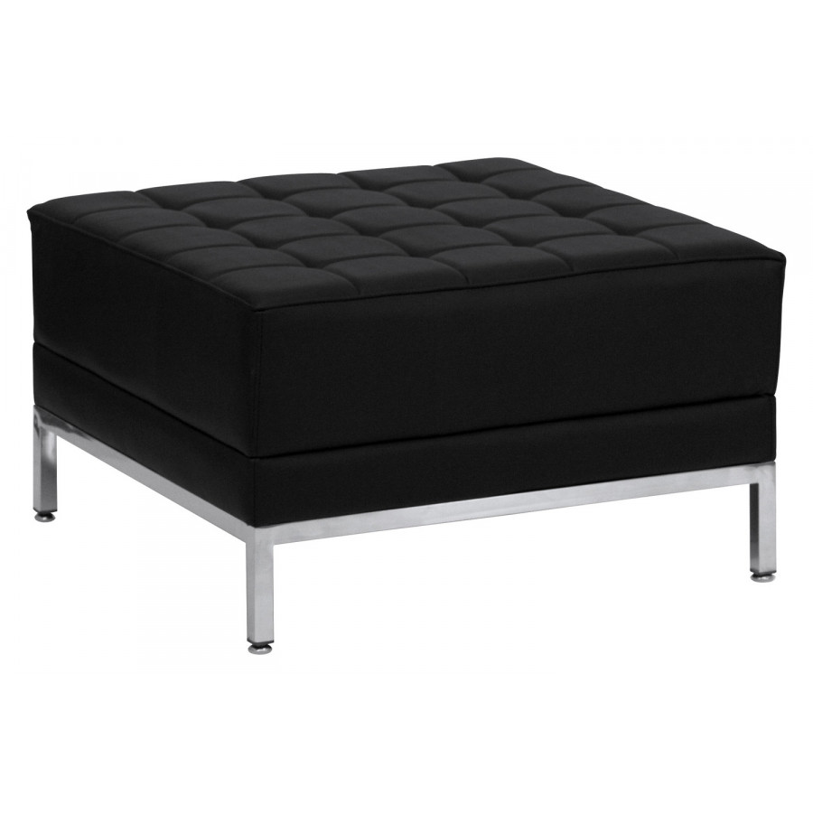BLNK HERCULES Imagination Series LeatherSoft Ottoman - Black
