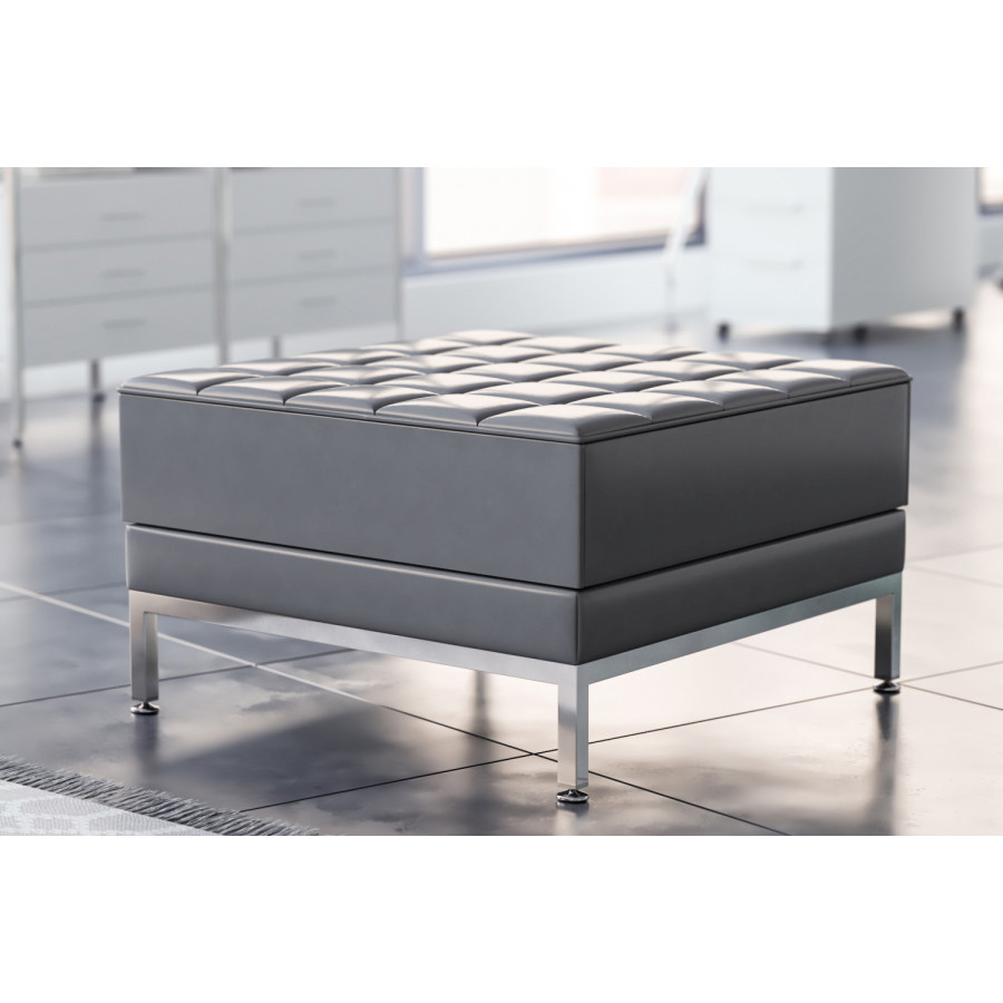 BLNK HERCULES Imagination Series LeatherSoft Ottoman - Gray