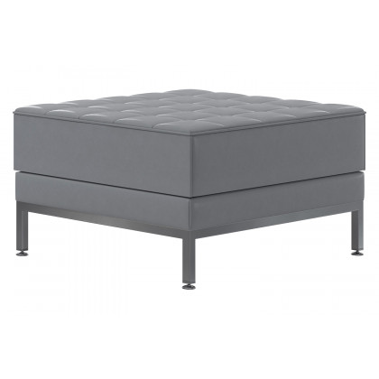 BLNK HERCULES Imagination Series LeatherSoft Ottoman - Gray