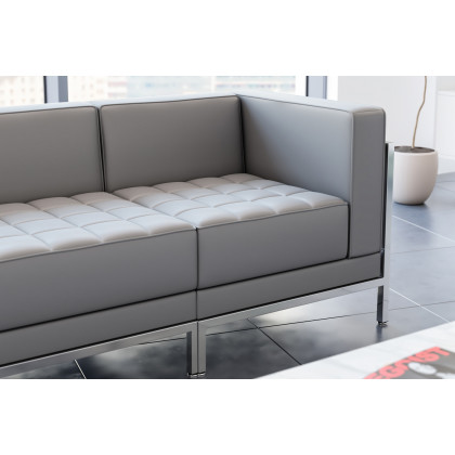 BLNK - HERCULES Imagination Series LeatherSoft Contemporary Right Corner Chair with Encasing Frame