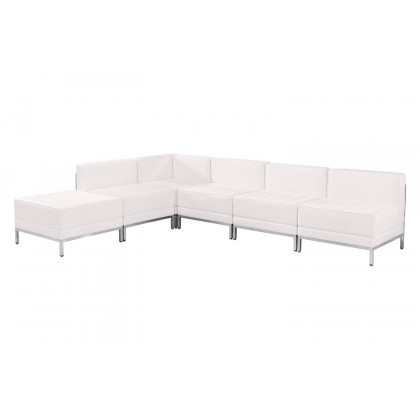 BLNK - HERCULES Imagination Series Set 10 LeatherSoft Sectional Configuration 6 Pieces