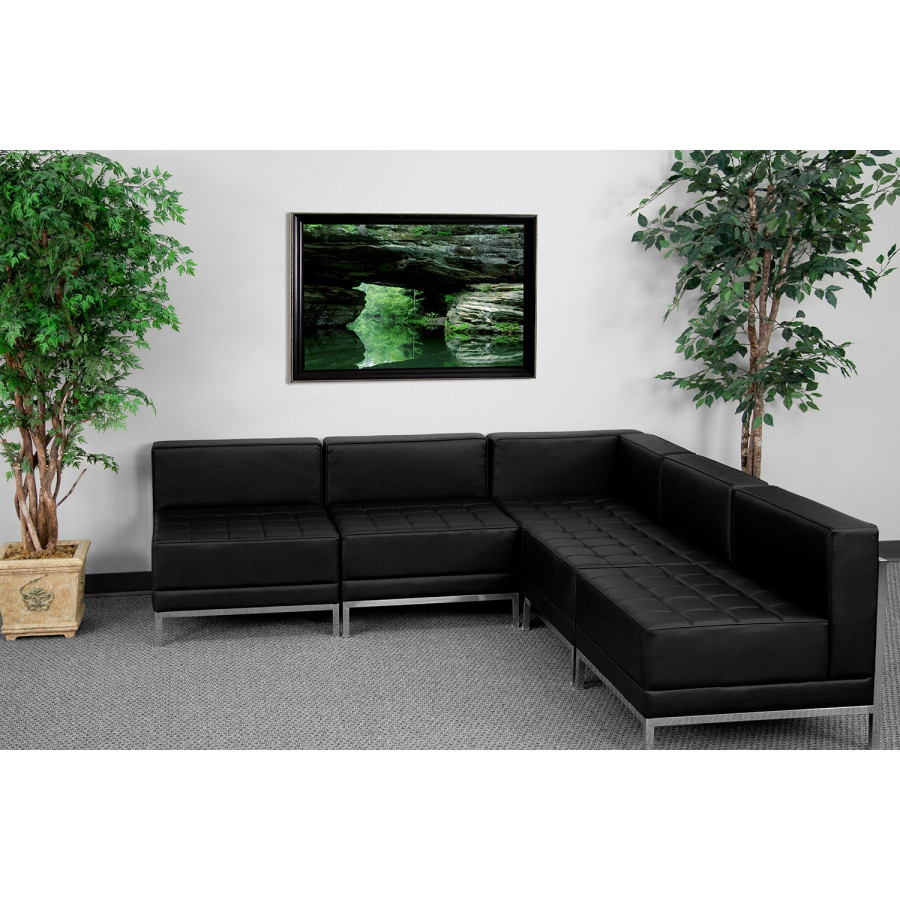 BLNK - HERCULES Imagination Series LeatherSoft Sectional Configuration 5 Pieces