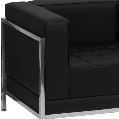 BLNK HERCULES Imagination Series Set 13 LeatherSoft Sofa and Chair Set - Black