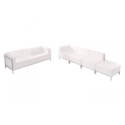 BLNK - HERCULES Imagination Series LeatherSoft Sofa and Lounge Chair Set 5 Pieces
