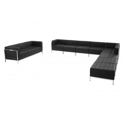 BLNK - HERCULES Imagination Series LeatherSoft Sectional and Sofa Set 10 Pieces