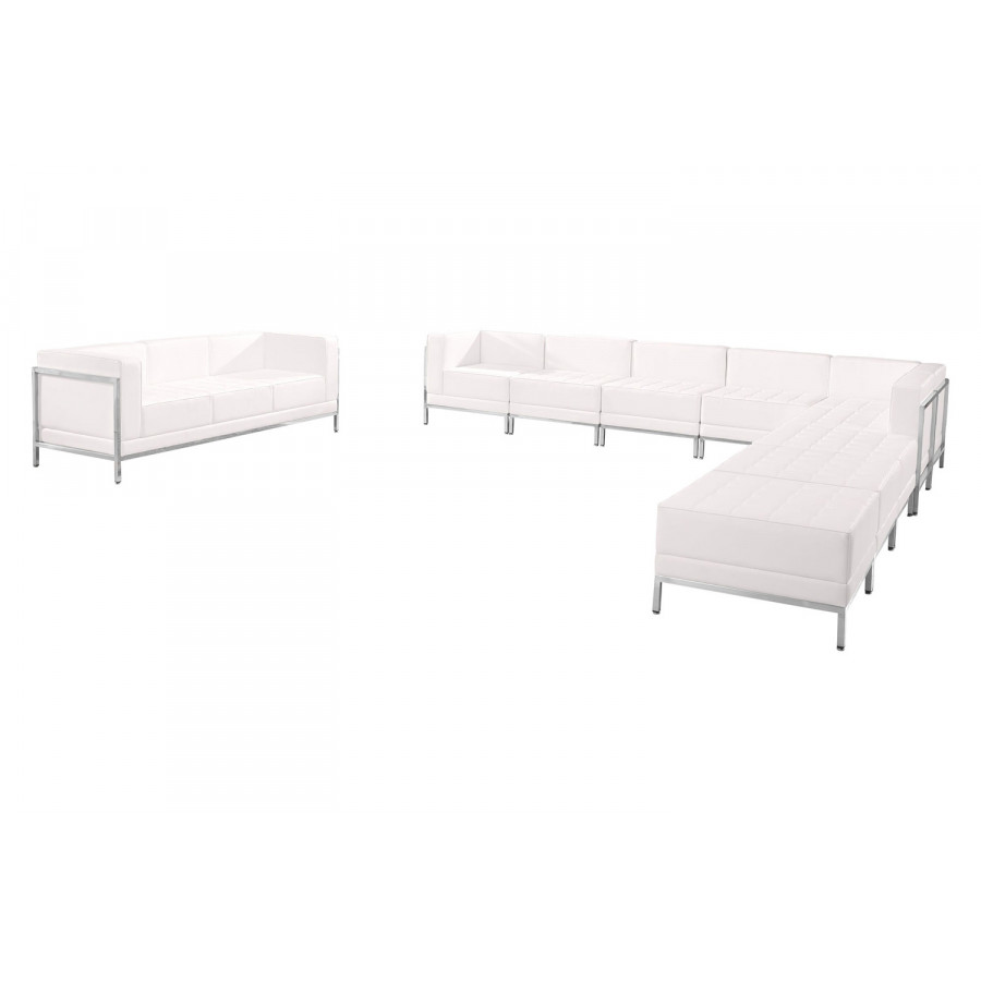 BLNK - HERCULES Imagination Series LeatherSoft Sectional and Sofa Set 10 Pieces