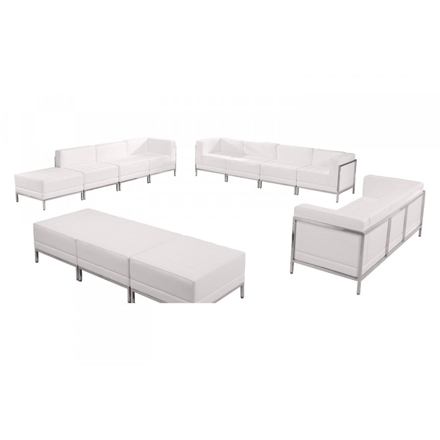 BLNK - HERCULES Imagination Series LeatherSoft Sofa, Lounge and Ottoman Set 12 Pieces