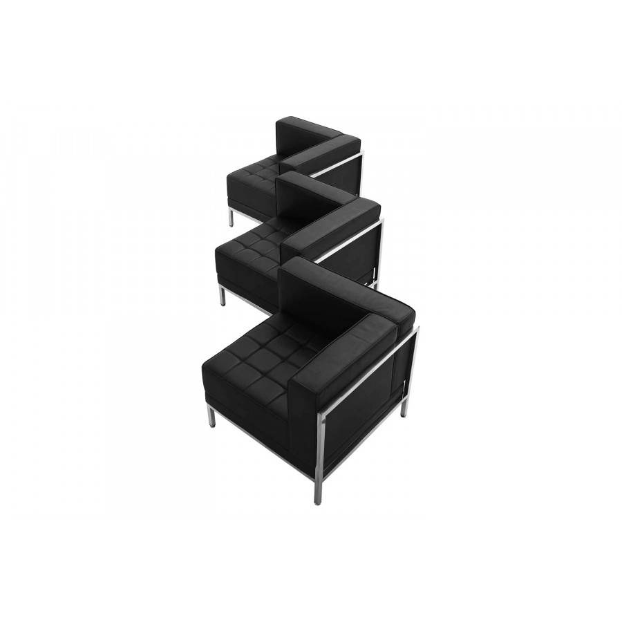 BLNK - HERCULES Imagination Series LeatherSoft Corner Chair Set 3 Piece