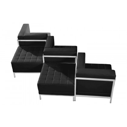 BLNK - HERCULES Imagination Series LeatherSoft Chair and Ottoman Set 5 Piece