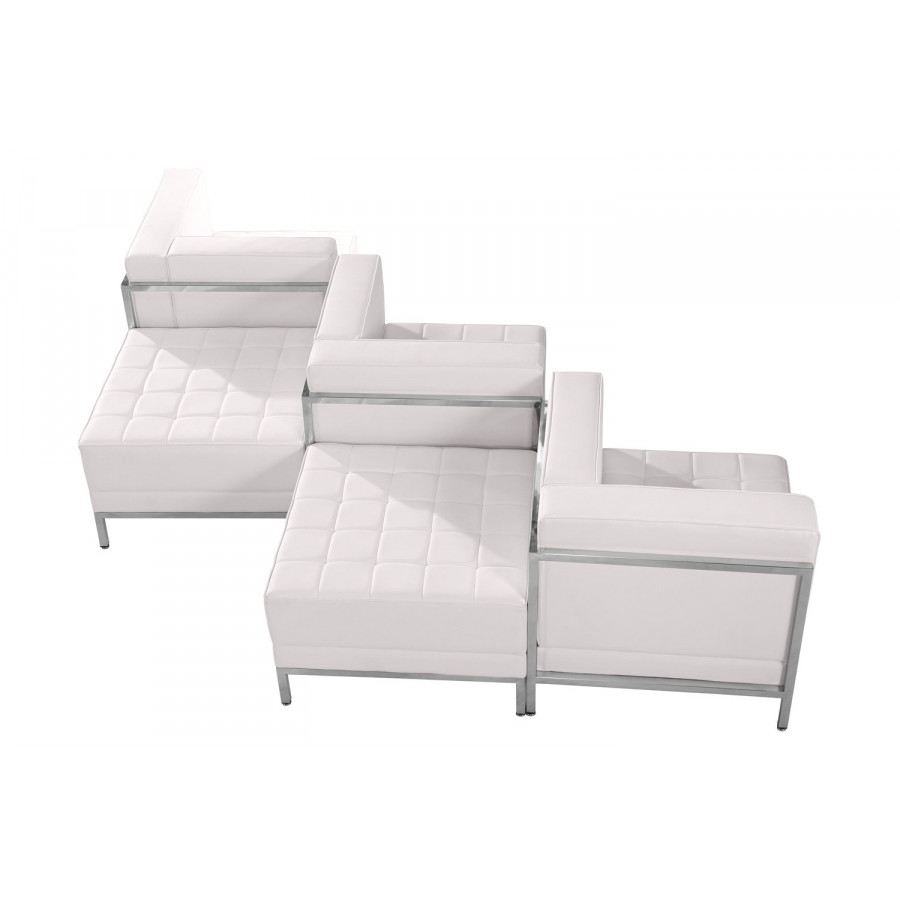 BLNK - HERCULES Imagination Series LeatherSoft Chair and Ottoman Set 5 Piece