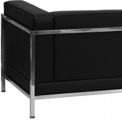 BLNK HERCULES Imagination Series LeatherSoft Contemporary Sofa with Encasing Frame - Black