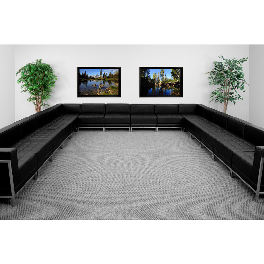 BLNK - HERCULES Imagination Series LeatherSoft U-Shape Sectional Configuration 16 Pieces