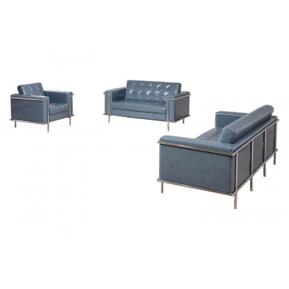 BLNK HERCULES Lesley Series LeatherSoft Reception Set - Gray