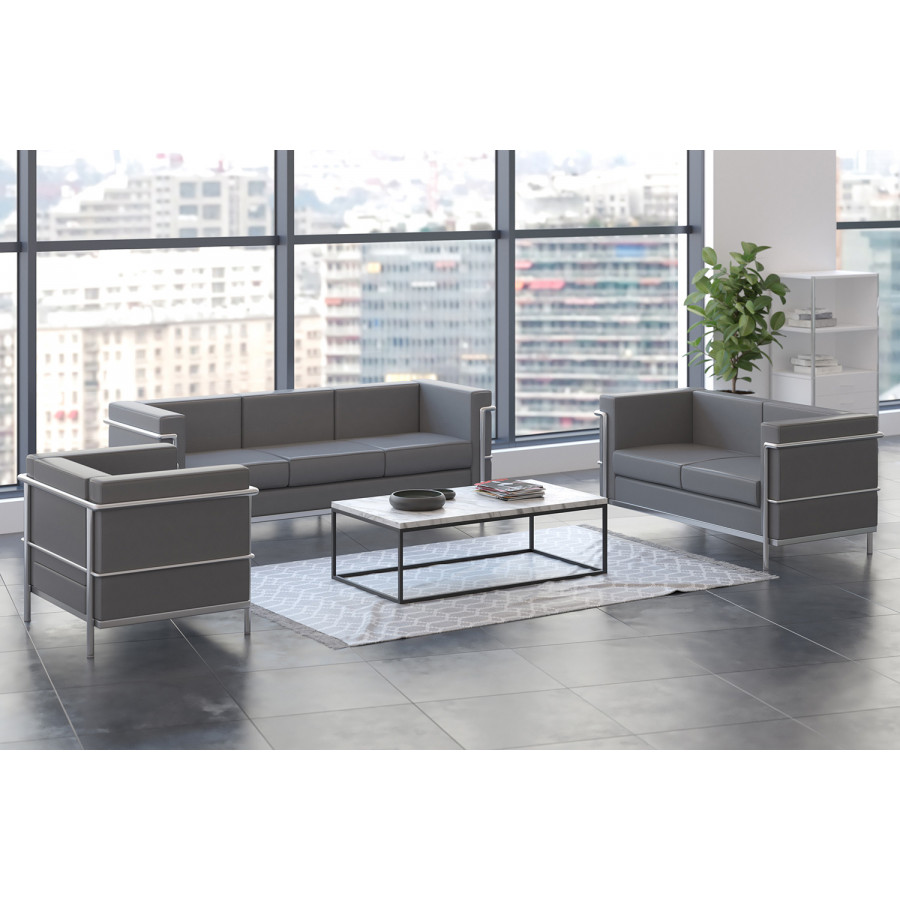 BLNK HERCULES Regal Series LeatherSoft Reception Set - Gray