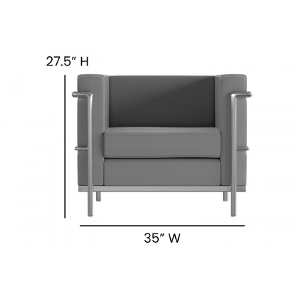 BLNK HERCULES Regal Series LeatherSoft Reception Set - Gray