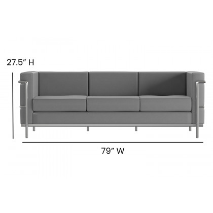 BLNK HERCULES Regal Series LeatherSoft Reception Set - Gray
