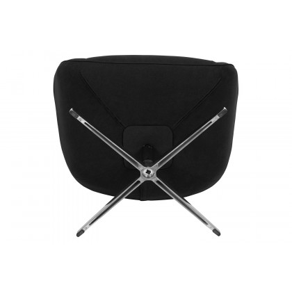 BLNK Rally Fabric Swivel Wing Chair - Black