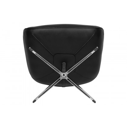 BLNK Rally LeatherSoft Swivel Wing Chair - Black