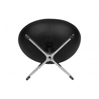 BLNK Rally LeatherSoft Saddle Wing Ottoman - Black