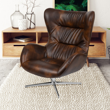 BLNK - Rally LeatherSoft Swivel Wing Chair