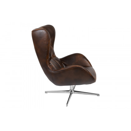 BLNK Rally LeatherSoft Swivel Wing Chair - Bomber Jacket