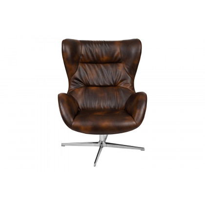 BLNK Rally LeatherSoft Swivel Wing Chair - Bomber Jacket